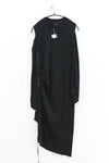 marc le bihan off shoulder pleated dress 2849 E23 black